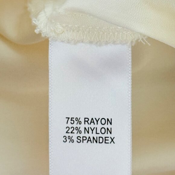 NWT Counterparts Women's Luxe Stretch Pull-on Mid Rise Slim Leg Ivory Pants Sz L - Picture 7 of 11